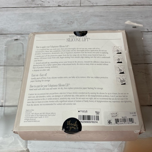 Fashion Forms Voluptuous Silicone Lift Backless Strapless Plunge B DDD - Picture 15 of 15